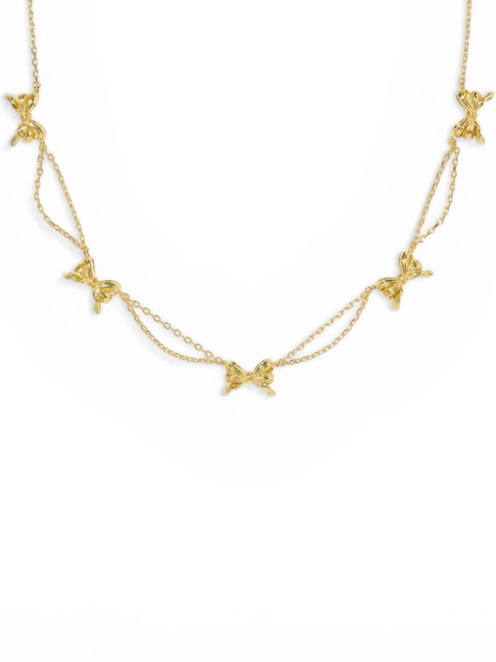 NWT Kendra Scott Bow Gold Strand Necklace